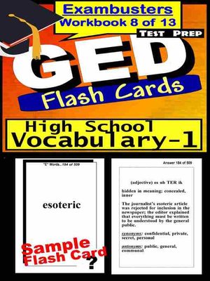 cover image of GED Test High School Vocabulary 1&#8212;Exambusters Flashcards&#8212;Workbook 8 of 13